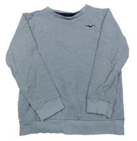 Šedo-modrá pruhovaná mikina s autem Next