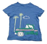 Modré tričko s autem M&S