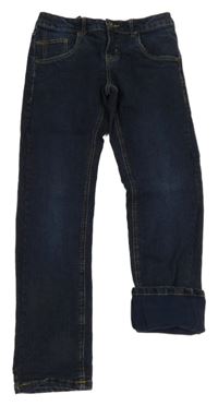 Tmavomodré riflové podšité kalhoty Alive 