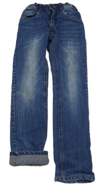 Tmavomodré podšité rifle 