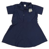 Kostým - Tmavomodré šaty s odznakem - policistka