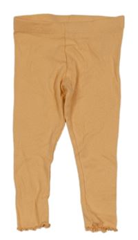 Meruňkové žebrované legíny Primark