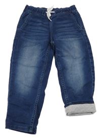 Tmavomodré podšité rifle H&M