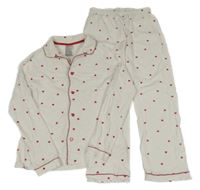 Bílé pyžamo se srdíčky H&M
