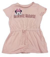 Světlerůžová šatová tunika s Minnie Disney