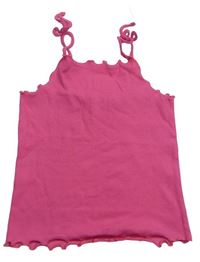 Růžový žebrovaný top Zara