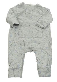 Šedý melírovaný overal s draky Mothercare