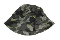 Šedý army plátěný klobouk Next 