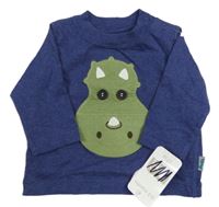 Nové - Tmavomodré triko s dinosaurem Mothercare 