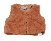 Nové - Cihlová kožešinová crop vesta Primark