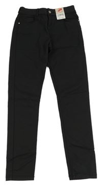 Nové - Černé koženkové tregíny F&F