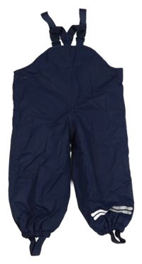 Tmavomodré šusťákové podšité laclové kalhoty Tchibo