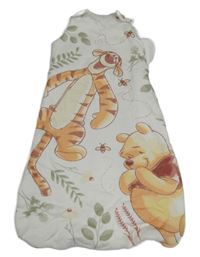 Bílý bavlněný zateplený spací pytel s medvídkem Pú 