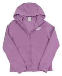 Lila propínací mikina s kapucí Nike 