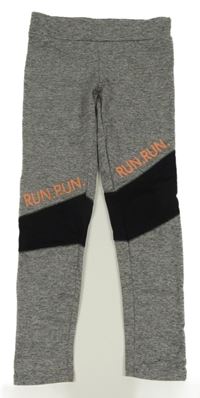 Šedo-černé sportovní legíny Active Touch