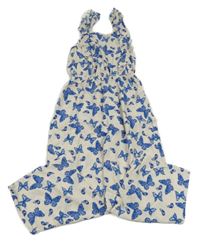 Pudrový kalhotový overal s motýly George 