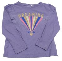 Fialové triko s nápisem Name it 