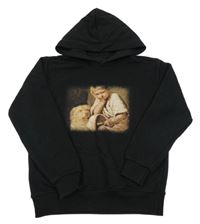 Černá mikina s chlapečkem a kapucí Zepplia