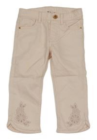 Světlerůžové capri rifle s kytičkami H&M