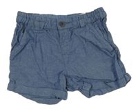 Modré plátěné kraťasy H&M