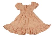 Světlerůžové madeirové plátěné šaty M&S