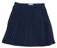 Tmavomodrá plisovaná sukně Sinsay