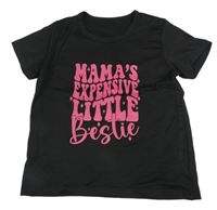 Černé sportovní tričko s nápisem 