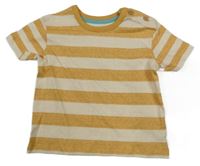 Béžovo-pískové pruhované tričko George