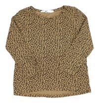 Béžovo-černé vzorované triko H&M
