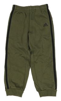 Khaki tepláky s logem Adidas