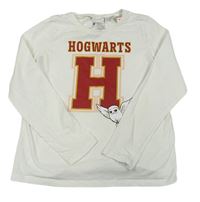 Bílé triko s písmenkem a Hedwigou - Harry Potter zn. H&M