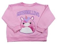 Růžová oversize mikina s jednorožcem - SQUISHMALLOWS zn. PRIMARK