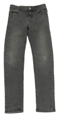 Šedé skinny teplákové rifle KIABI