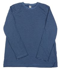 Modro-tmavomodré pruhované triko YIGGA