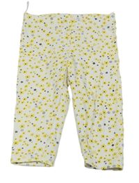 Smetanovo-žluté květované legíny C&A