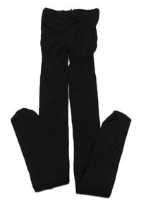 Černé žebrované punčocháče H&M