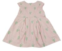 Světlerůžové pruhované šaty s konvalinkami JACADI