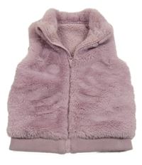 Světlefialová kožešinová zateplená vesta St. Bernard