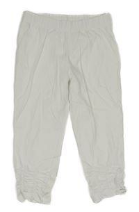 Bílé capri legíny s nařasením bpc