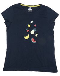 Tmavomodré tričko s ovocem a melounem a jahůdkou Pepperts!