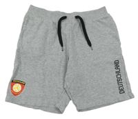 Šedé melírované teplákové fotbalové kraťasy Deutschland