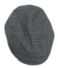 Tmavomodro-bílá melírovaná lněná bekovka F&F