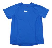 Cobaltově modro-bílé tričko s logem Nike