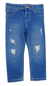 Modré skinny rifle s prošoupáním RIVER ISLAND