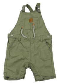 Khaki plátěné laclové kraťasy OBaïBi