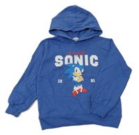 Modrá mikina se Sonicem a kapucí H&M