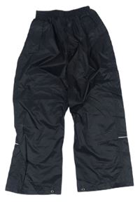 Černé šusťákové voděodolné funkční kalhoty Regatta