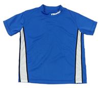 Modré sportovní tričko s pruhy 