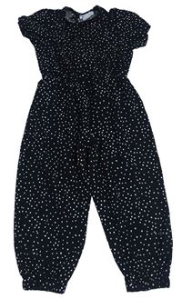 Černý puntíkatý kalhotový overal Primark