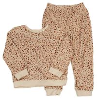 Meruňkové plyšové pyžamo s leopardím vzorem M&Co.
